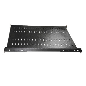 Полка 19" стационарная усиленная для шкафа гл. 800, цвет-черный Полка 19" стационарная усиленная для шкафа гл. 800, цвет-черный