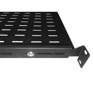 Полка 19" стационарная для шкафа гл. 600, цвет-черный