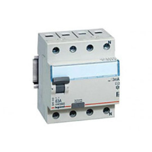 LEGRAND 411746 Дифференциальный выключатель, серия DX3, 63A, 300mA(S), 4-полюсный, тип АС