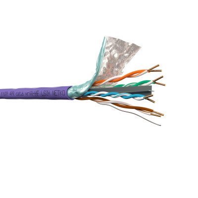 Кабель FTP 4 cat.6, нг(А)-HF LSZH, фиолетовый, бухта 305м "Netko"