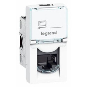 LEGRAND 076551 Модуль розетки компьютерной RJ-45, кат. 5e, UTP, 1М, белый, Mosaic LEGRAND 076551 Модуль розетки компьютерной RJ-45, кат. 5e, UTP, 1М, белый, Mosaic