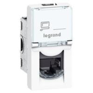 LEGRAND 076561 Модуль розетки компьютерной RJ-45, кат. 6, UTP, 1М, белый, Mosaic LEGRAND 076561 Модуль розетки компьютерной RJ-45, кат. 6, UTP, 1М, белый, Mosaic