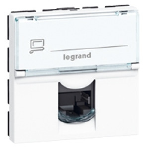 LEGRAND 076576 Модуль розетки компьютерной RJ-45, кат. 6A, 10GIGA, STP/FTP, 2М, белый, Mosaic LEGRAND 076576 Модуль розетки компьютерной RJ-45, кат. 6A, 10GIGA, STP/FTP, 2М, белый, Mosaic