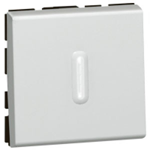 LEGRAND 077042 Выключатель кнопочный, 2M, 6А, с подсветкой, белый, Mosaic LEGRAND 077042 Выключатель кнопочный, 2M, 6А, с подсветкой, белый, Mosaic