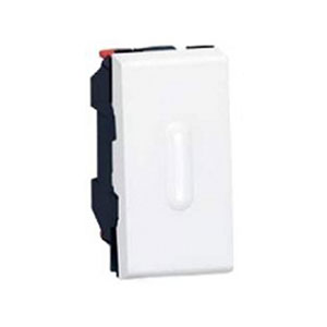 LEGRAND 077062 Переключатель 2-х позиционный, 1М, 20А, с подсветкой, белый, Mosaic LEGRAND 077062 Переключатель 2-х позиционный, 1М, 20А, с подсветкой, белый, Mosaic