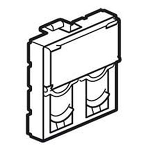 LEGRAND 078603 Лицевая панель для двойного коннектора Systimax, 2М, Mosaic LEGRAND 078603 Лицевая панель для двойного коннектора Systimax, 2М, Mosaic