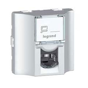 LEGRAND 078626 Модуль розетки компьютерной проходной RJ-45, кат. 6, UTP, 2М, алюминиевый, Mosaic LEGRAND 078626 Модуль розетки компьютерной проходной RJ-45, кат. 6, UTP, 2М, алюминиевый, Mosaic