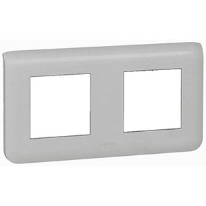 LEGRAND 079004 Декоративная рамка M45, 2Х2М, горизонтальная установка, алюминиевая, Mosaic