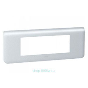 LEGRAND 079016 Декоративная рамка M45, 6М, горизонтальная установка, алюминиевая, Mosaic