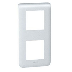 LEGRAND 079022 Декоративная рамка M45, 2Х2М, вертикальная установка, алюминиевая, Mosaic