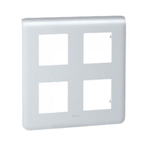 LEGRAND 079038 Декоративная рамка M45, 2Х2Х2М, алюминиевая, Mosaic