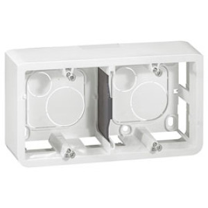 LEGRAND 080285 Коробка для накладного монтажа, горизонтальная, 4М/5М, глубина 40 мм, белая, Mosaic