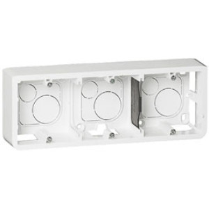 LEGRAND 080286 Коробка для накладного монтажа, горизонтальная, 6М/8М, глубина 40 мм, белая, Mosaic
