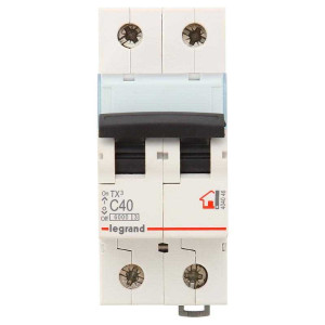 LEGRAND 404046 (604824) Автоматический выключатель, серия TX3, С40A, 2-полюсный