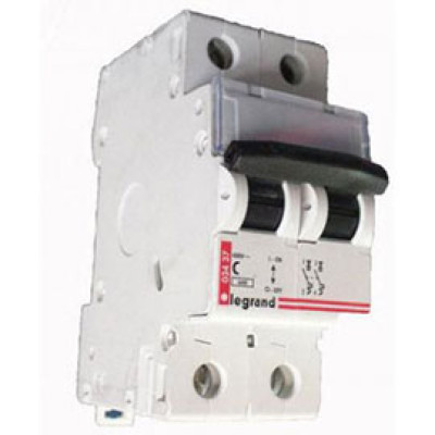 LEGRAND 409196 Автоматический выключатель, серия DX3, С2A, 30kA, 2-полюсный