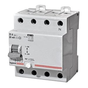LEGRAND 602146 Дифференциальный выключатель, серия LR, 25A, 30mA, 4-полюсный, тип АС