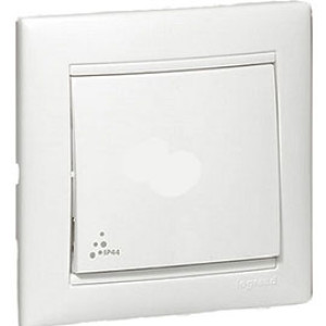 LEGRAND 774201 Выключатель 1-клавишный, 10АХ, 250В, IP44, белый, Valena