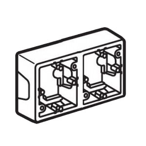 LEGRAND 776132 Коробка накладная 2 поста, слоновая кость, Valena LEGRAND 776132 Коробка накладная 2 поста, слоновая кость, Valena