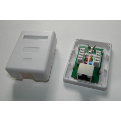 Компьютерная розетка -1xRJ-45 CAT5e, одинарная, экранированная