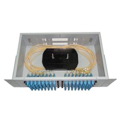 Кросс оптический 19", 3U, КОС-64 LC,SM укомплектованный